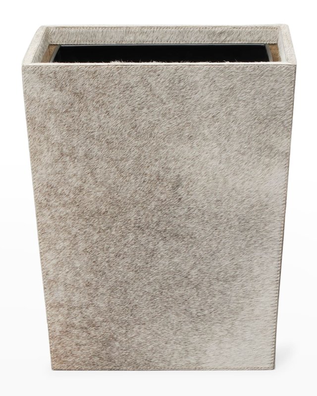 Hyde Gray Rectangular Hairhide Wastebasket